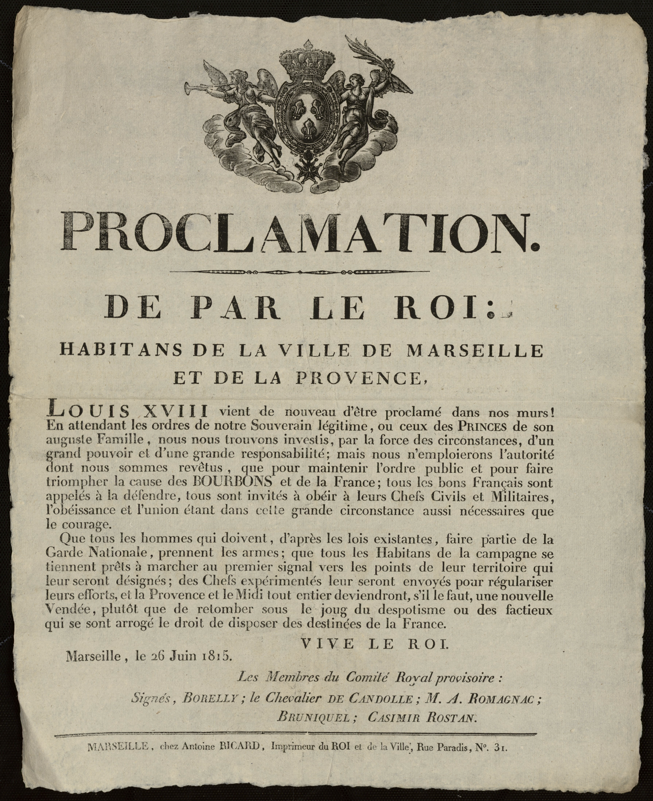 Marseille proclamation